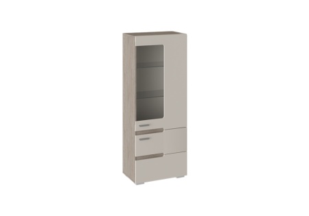 Витрина низкая Фьюжн бежевый / дуб сонома трюфель