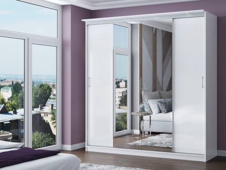 Шкаф-Купе Альба-3 (Ш-2000 х В-2220 х Г-720 мм)/Разные Цвета