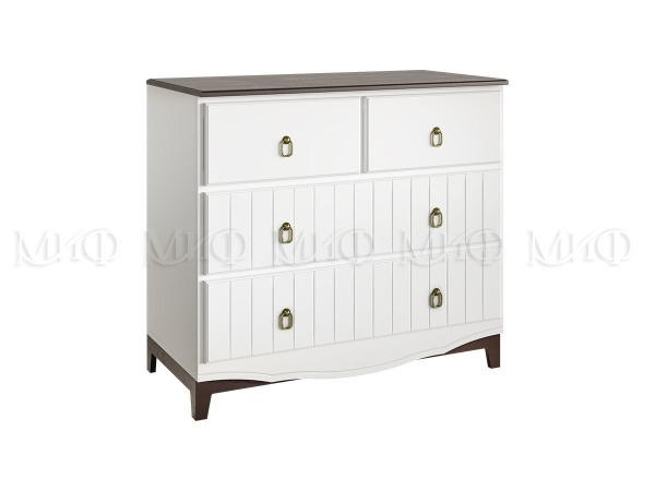 Спальный Гарнитур Виолетта МДФ Белый (Шкаф+Комод+Тумбы+Кровать)