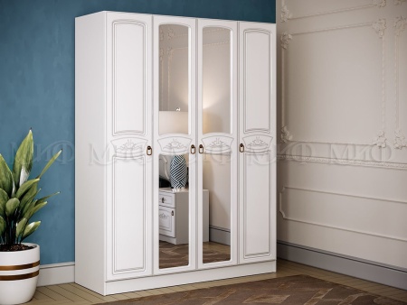 Шкаф 4-х Створчатый Алекс МДФ (Ш-1600 х В-2116 х Г-540 мм)